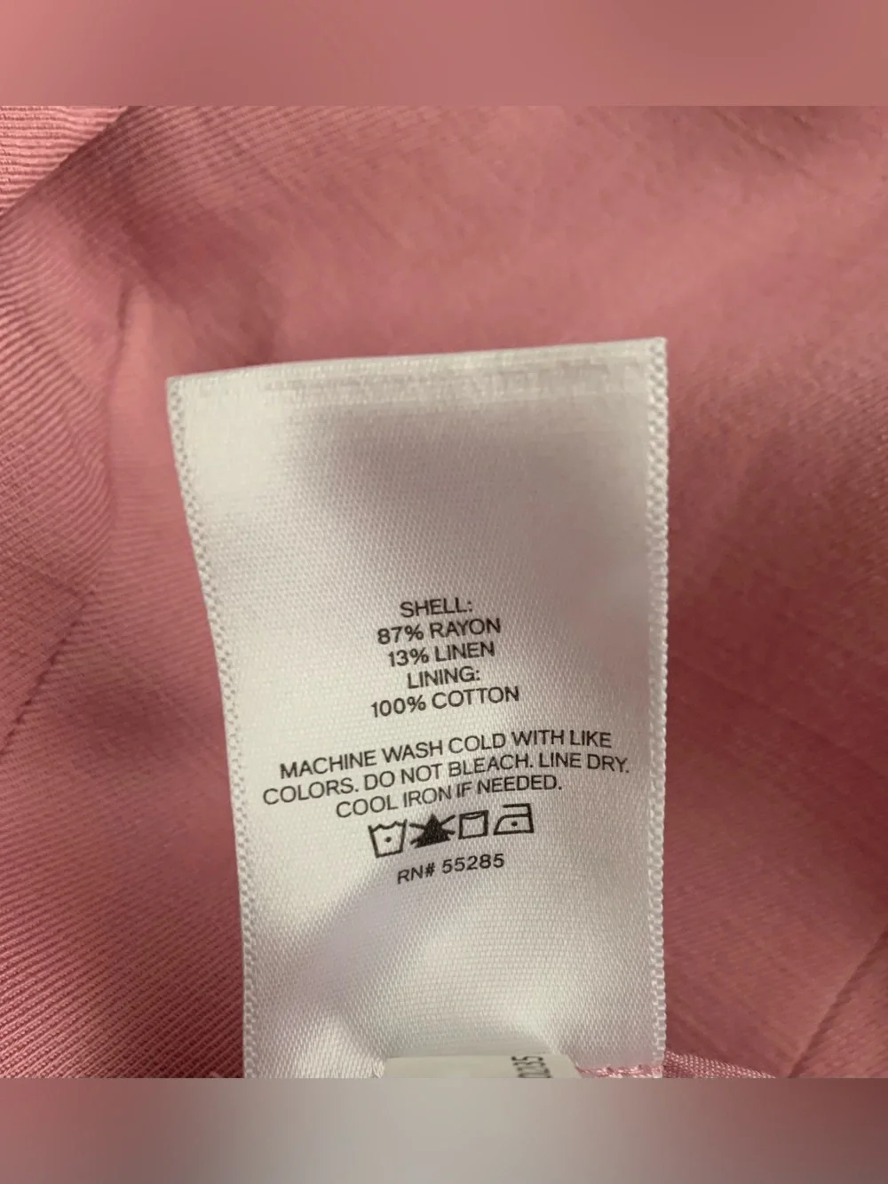 Express Linen Blend Boyfriend Blazer in Pink